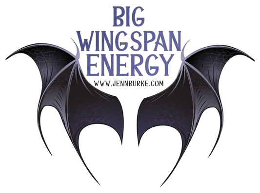 Big Wingspan Energy Sticker - Grey
